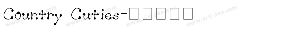 Country Cuties字体转换